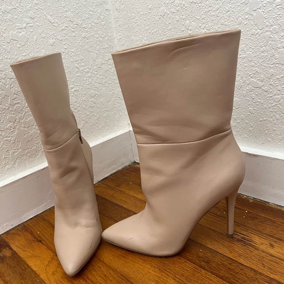 Pink Nude Stiletto Booties - Picture 7 of 8